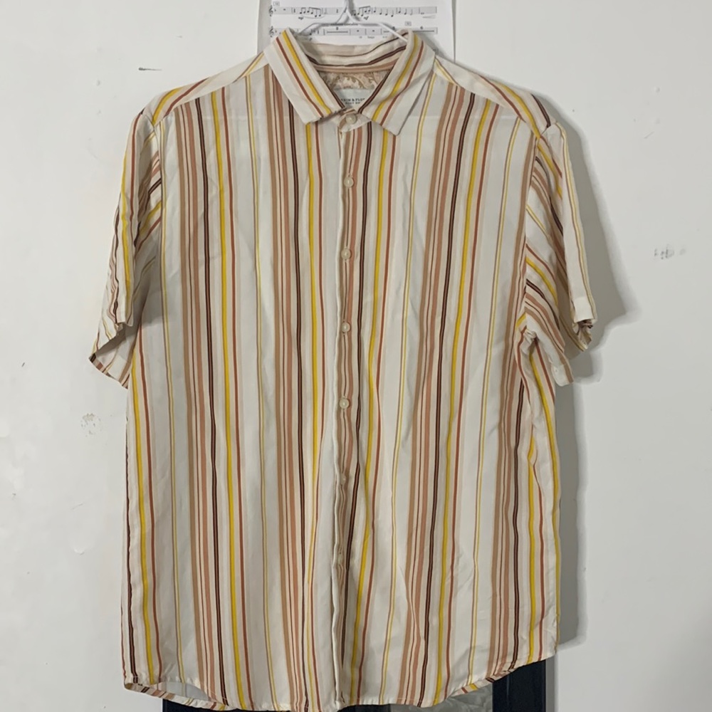 Denim and Flower Dress Shirt